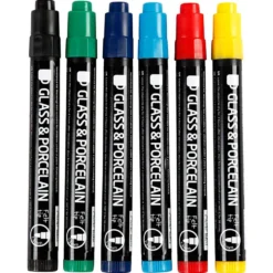 Rotulador para porcelana y vidrio 6 colores Creativ Company