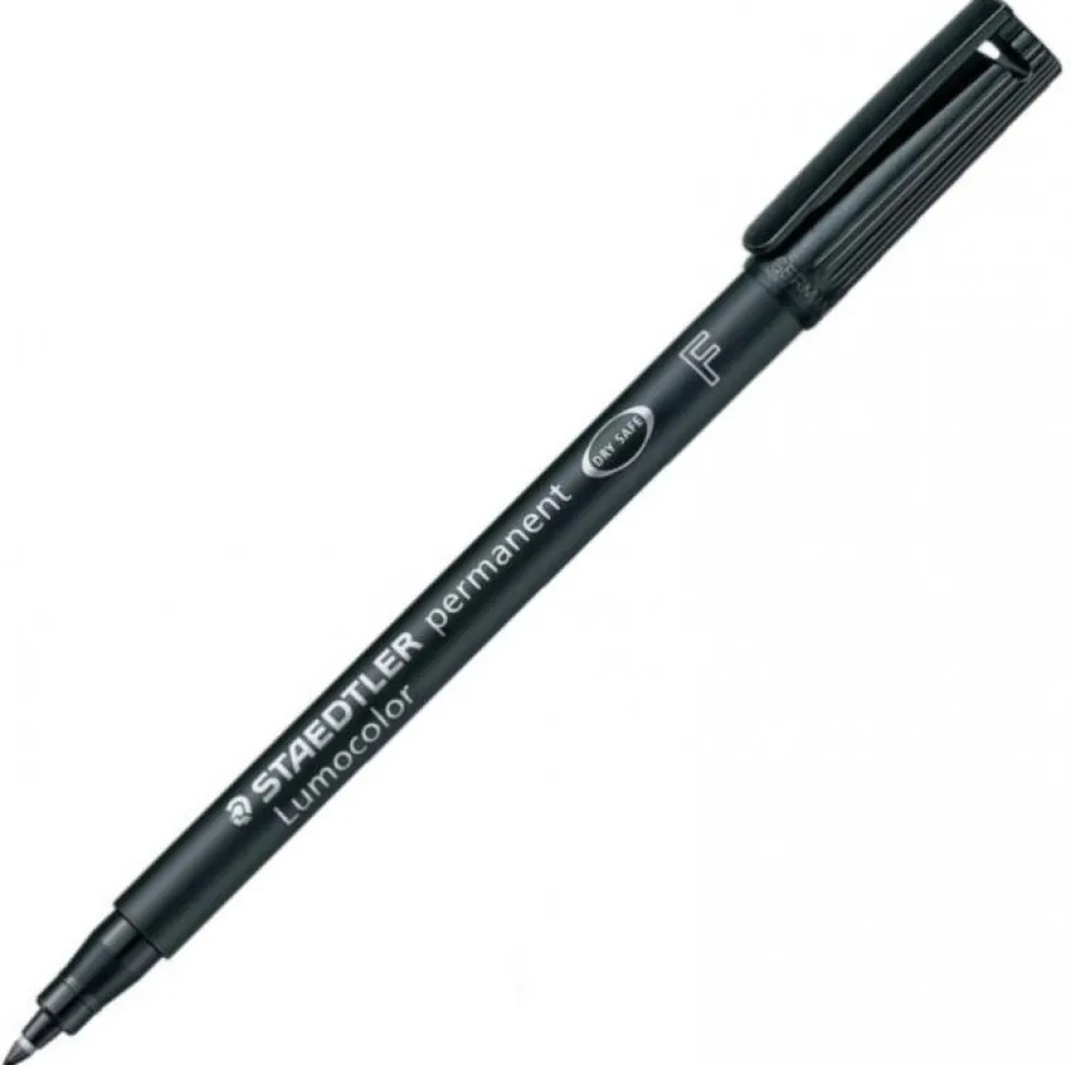 Rotulador permanente Lumocolor punta fina negro