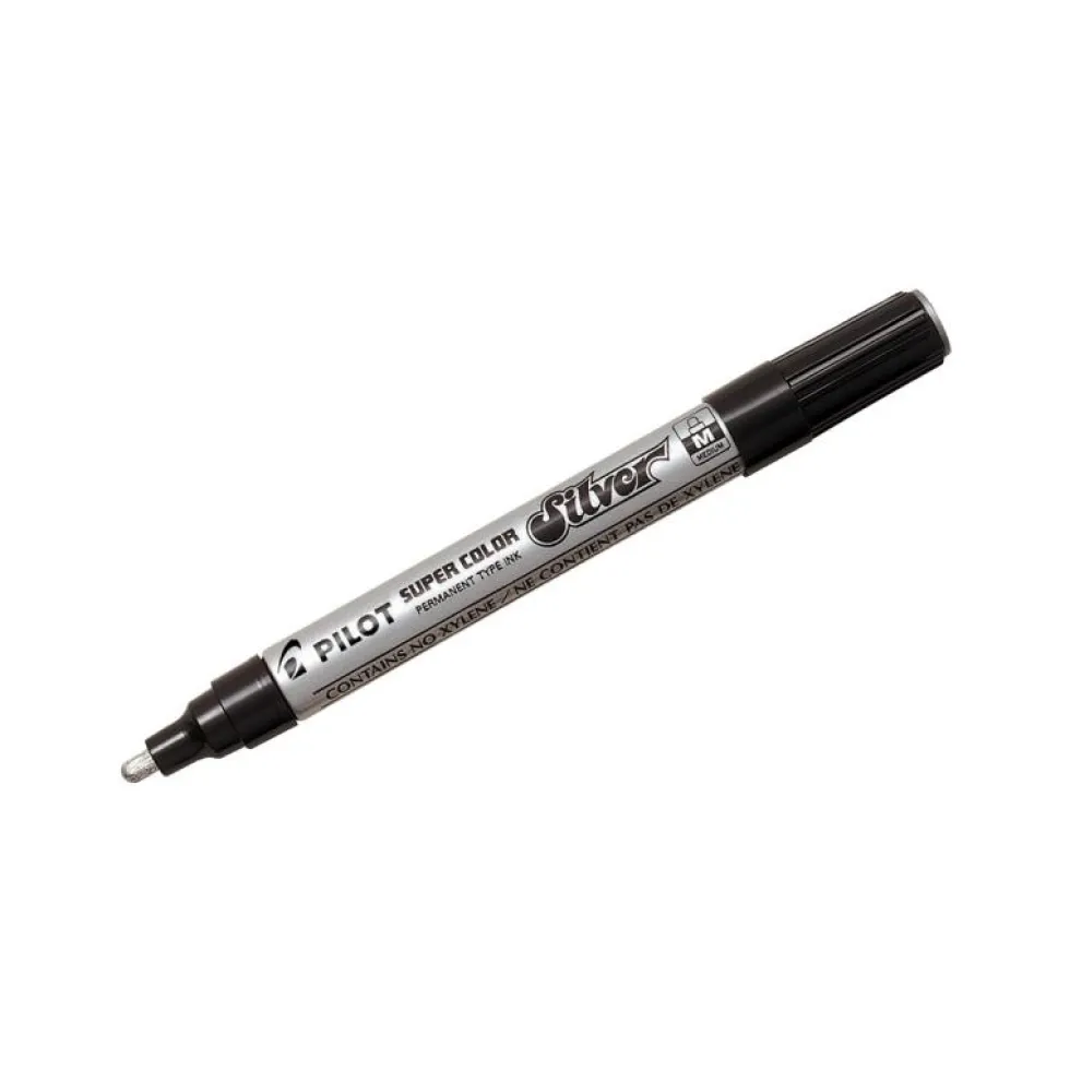 Rotulador Pilot plata punta media blíster 1 unidad