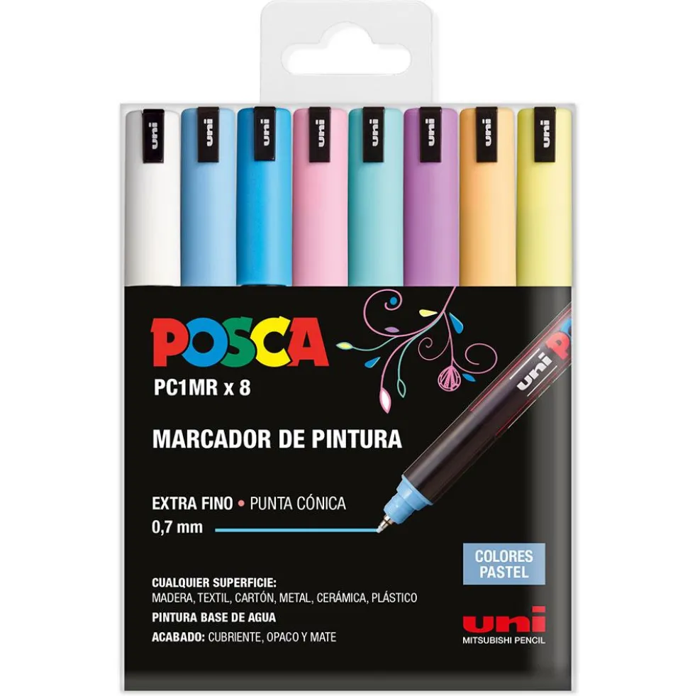 Rotulador Posca PC1MR 8 colores pastel