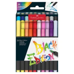 Rotulador punta pincel 20 colores Black Edition