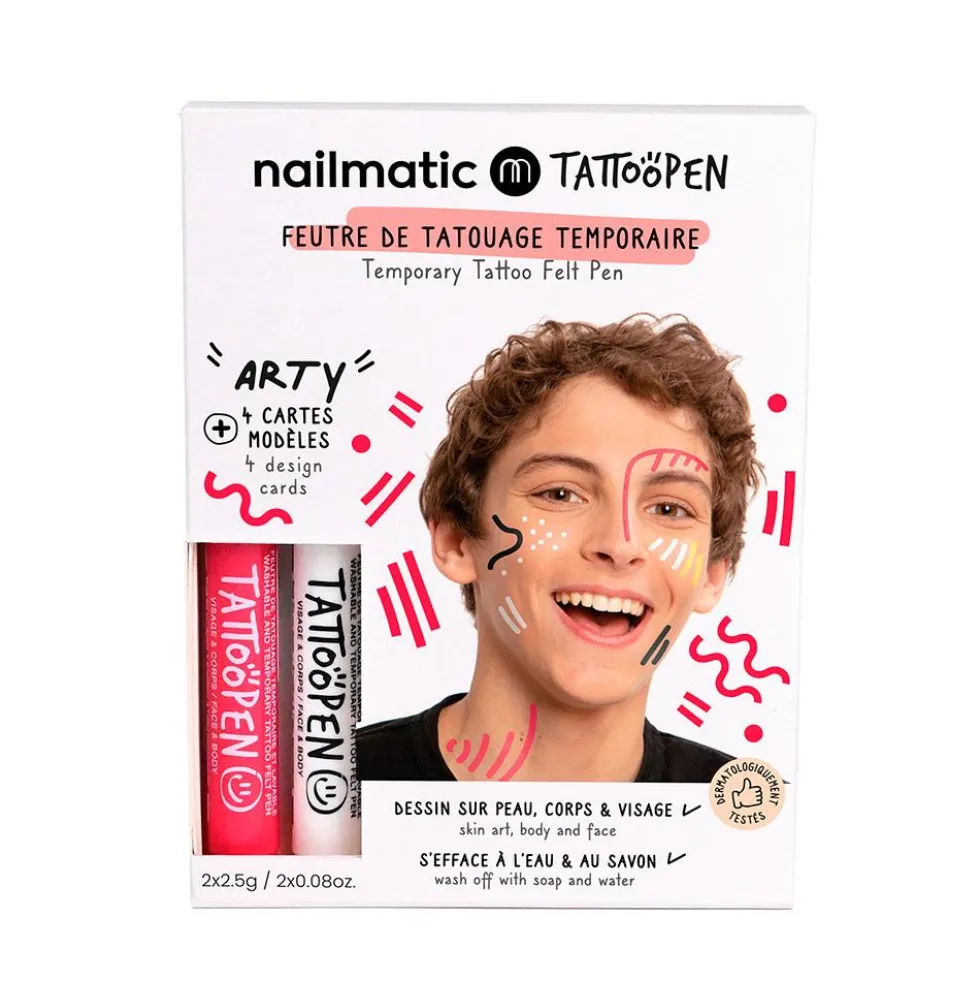 Rotulador tatuaje temporal set 2 blanco y rojo TattooPen