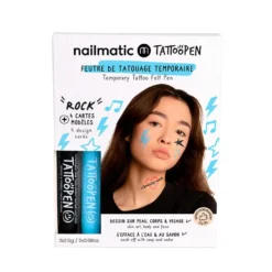 Rotulador tatuaje temporal set 2 negro y azul TattooPen