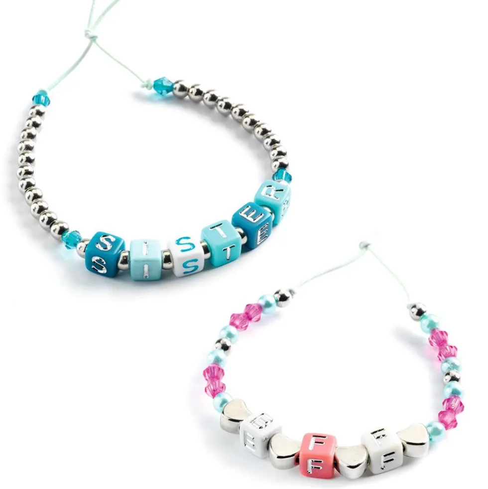Set 1000 abalorios alfabeto plata