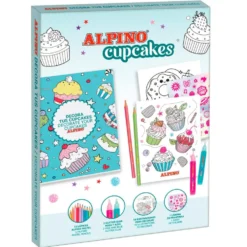 Set Alpino cupcakes decora con lápices de colores y pegatinas