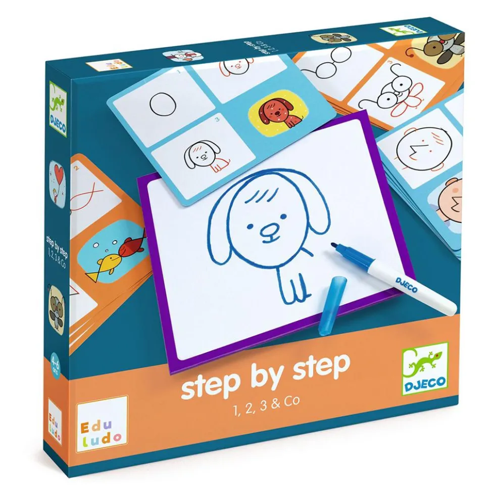 Set aprende a dibujar con números Step by step