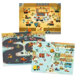Set 100 calcomanías asfalto con 3 escenarios