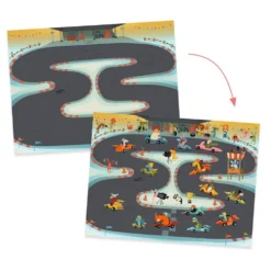Set 100 calcomanías asfalto con 3 escenarios