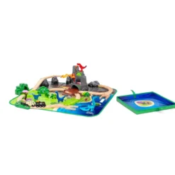 Set circuito tren dinosaurios Deluxe