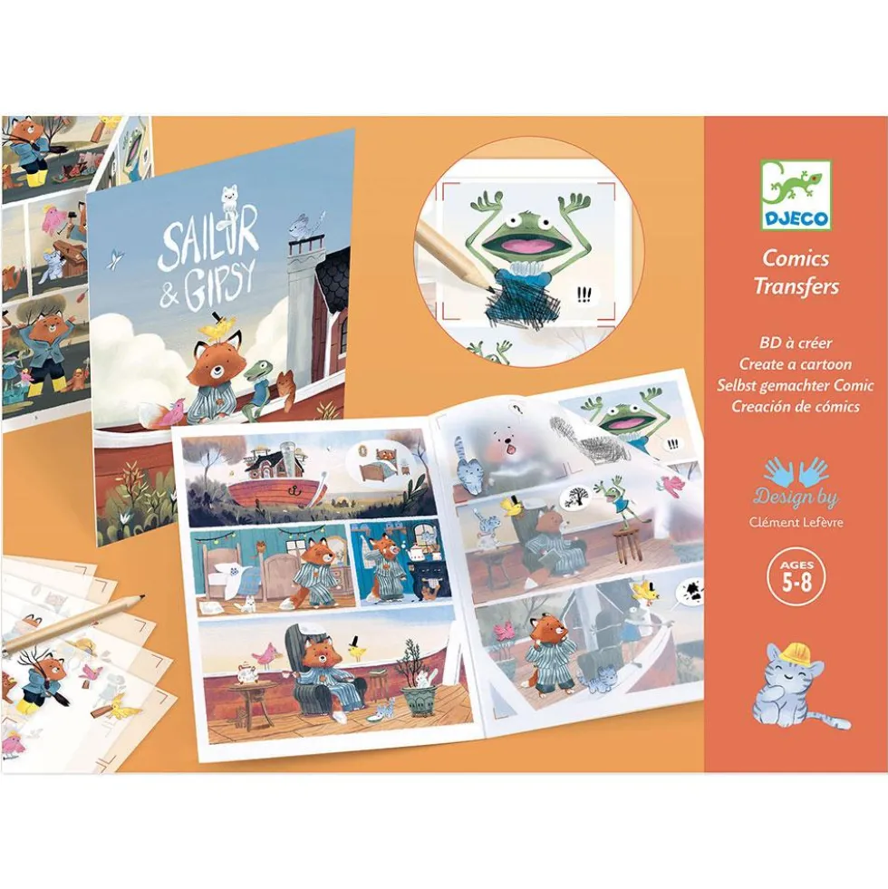 Set crea cómic con calcomanías Sailor y Gipsy