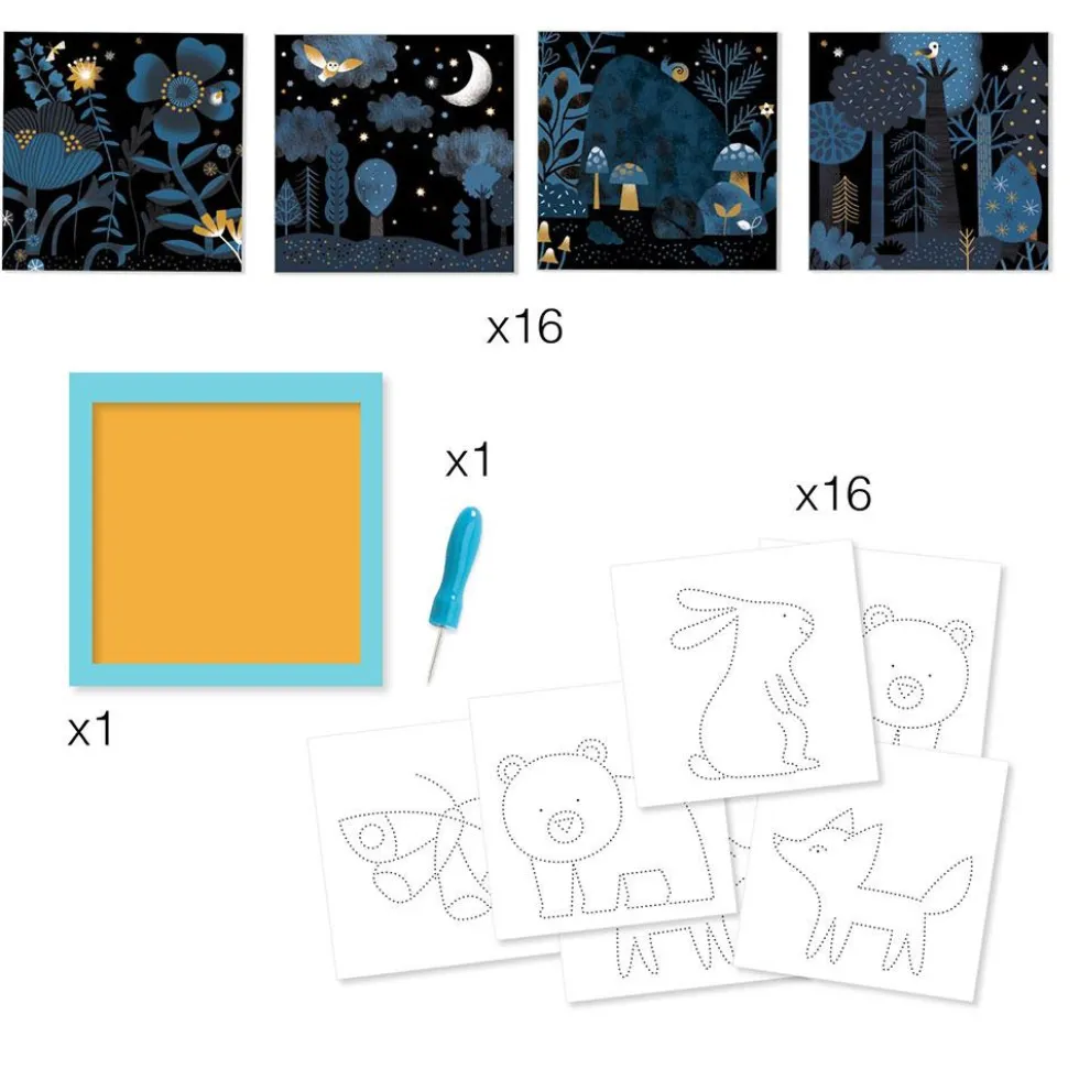 Set crear imágenes picando con punzón