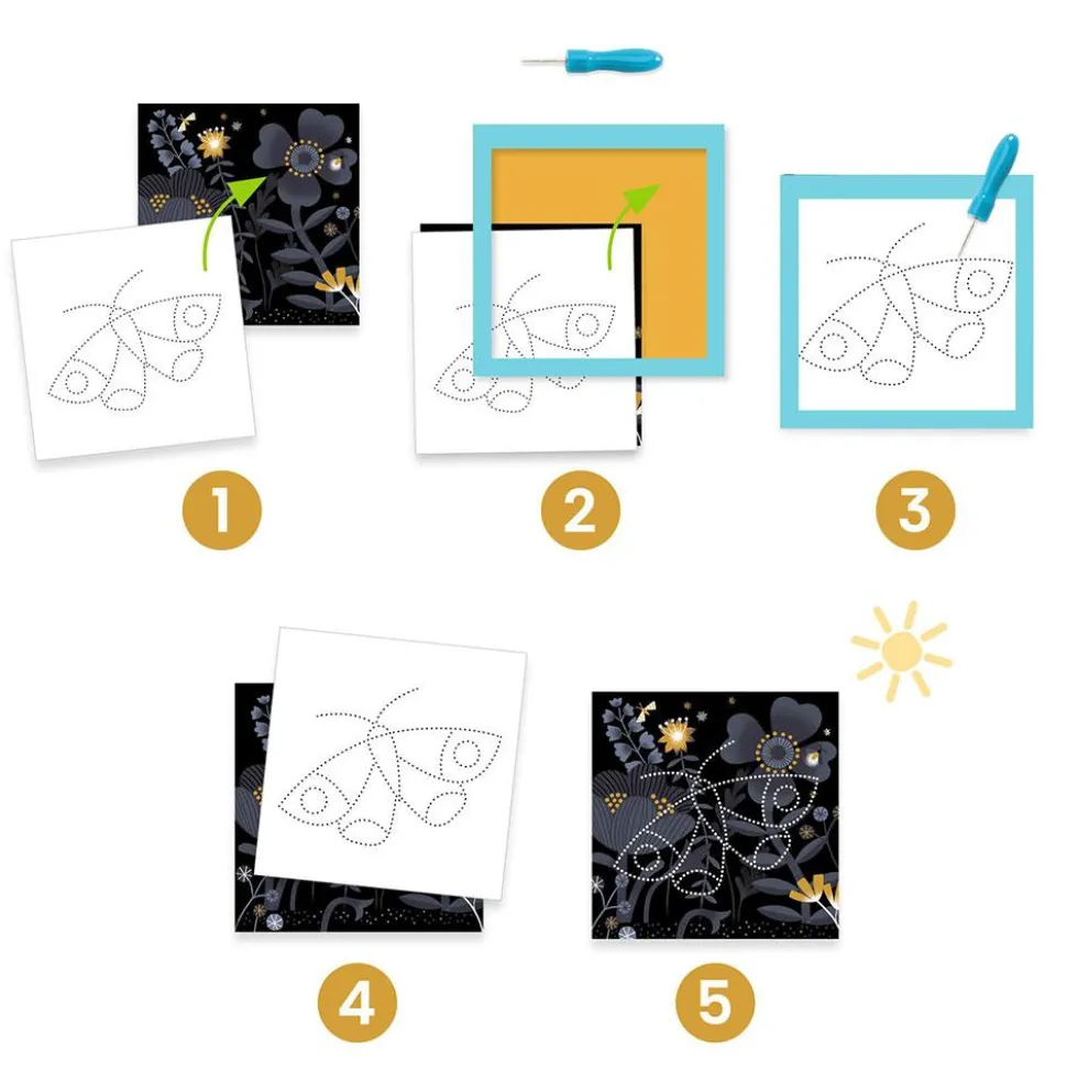 Set crear imágenes picando con punzón