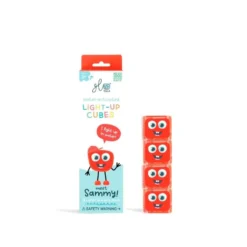 Set cubos rojos con luz 4 unidades Glo Pals