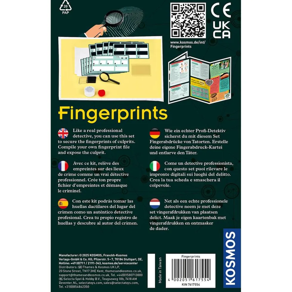 Set de análisis huellas dactilares Finger Prints