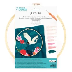 Set de bordado punch needle DIY grulla de Japón