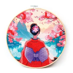 Set de bordado punch needle DIY kimono