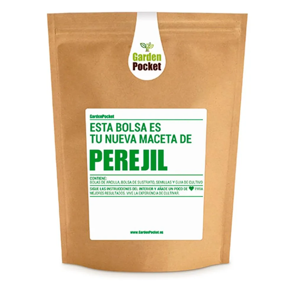 Set de cultivo de perejil en bolsa-maceta