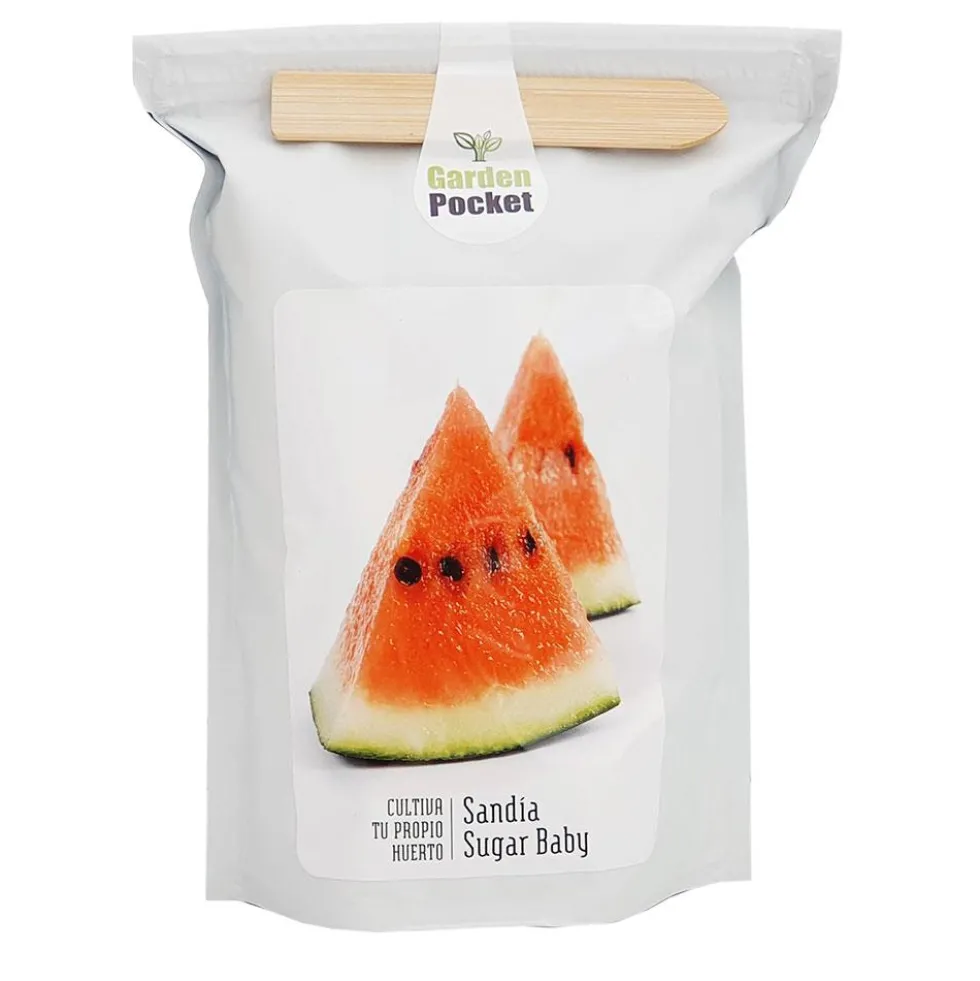 Set de cultivo de sandía sugar baby en bolsa-maceta