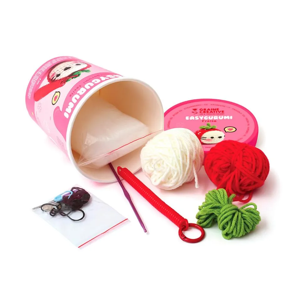 Set de ganchillo DIY fresa easygurumi