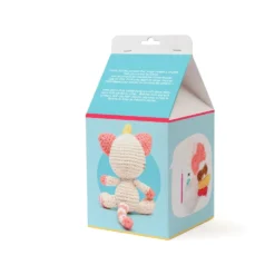 Set de ganchillo DIY gato unicornio amigurumi