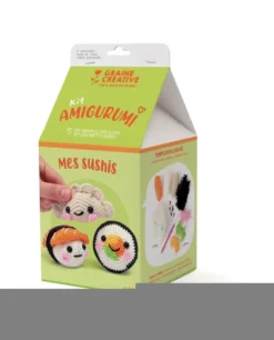 Set de ganchillo DIY maki y sushi amigurumi