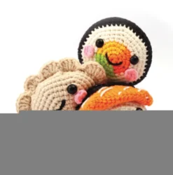 Set de ganchillo DIY maki y sushi amigurumi