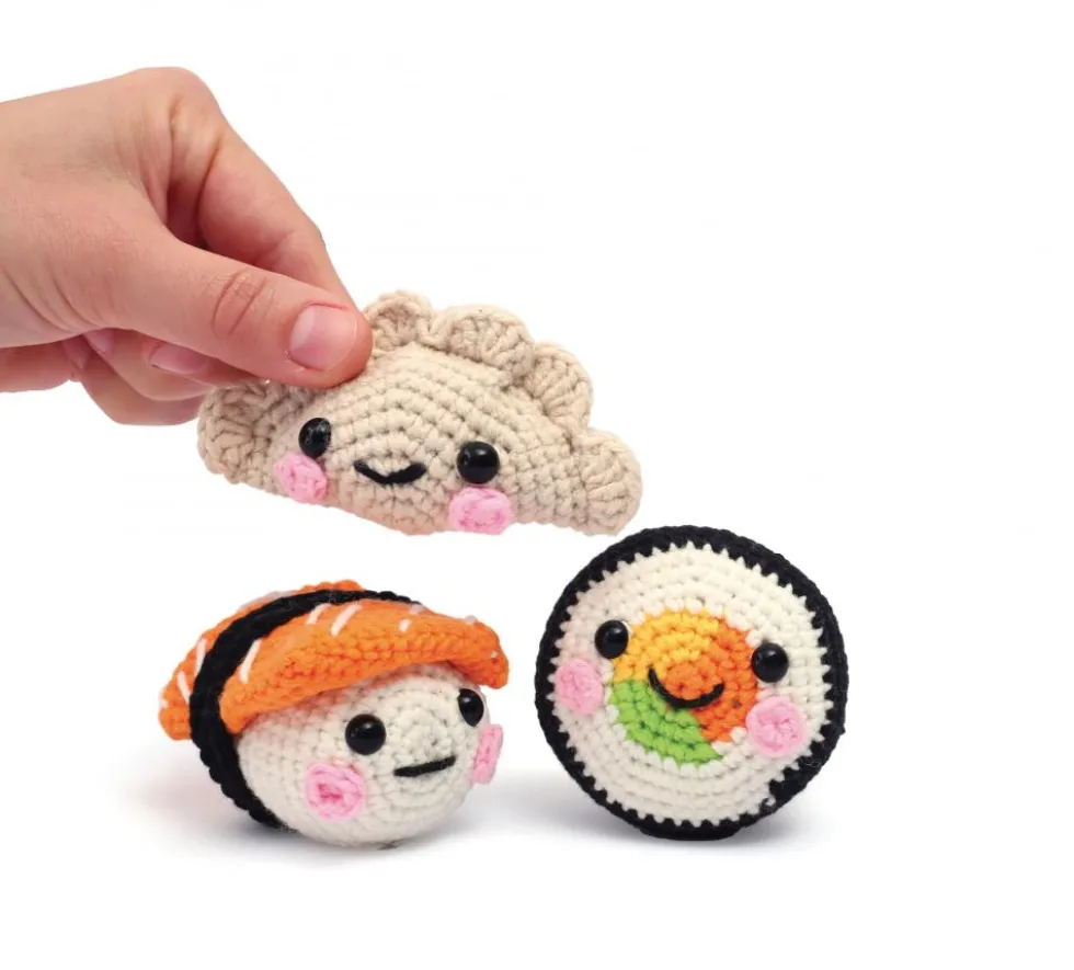 Set de ganchillo DIY maki y sushi amigurumi