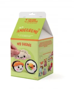 Set de ganchillo DIY maki y sushi amigurumi