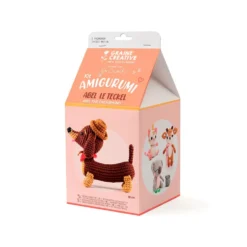 Set de ganchillo DIY perro teckel amigurumi