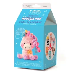 Set de ganchillo DIY unicornio minigurumi