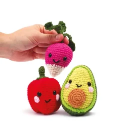 Set de ganchillo DIY vegetales amigurumi
