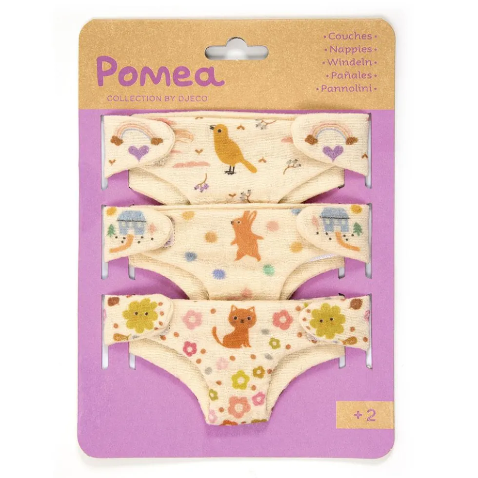 Set de 3 pañales para muñecos