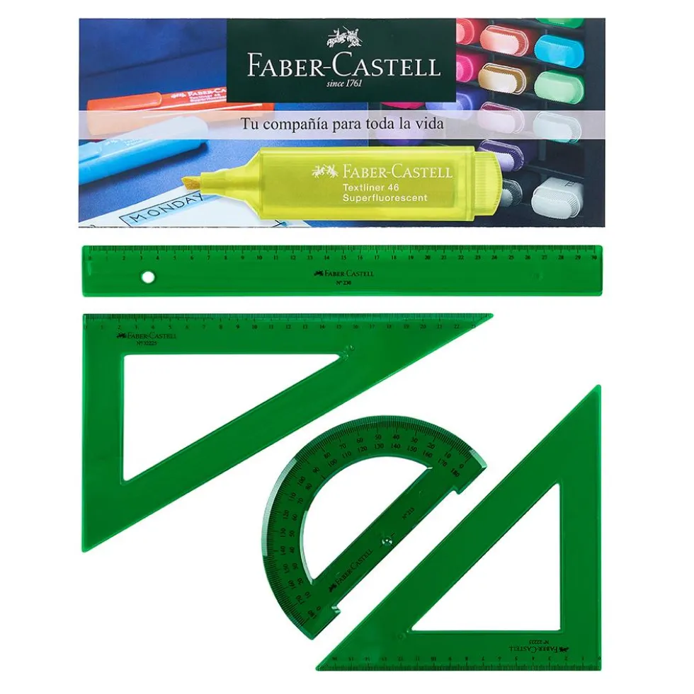 Set de reglas 30cm.Faber Castell