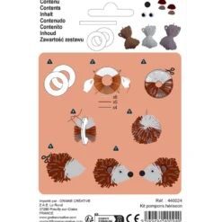 Set DIY para crear con pompones erizo