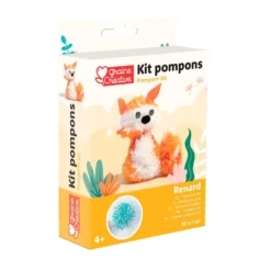 Set DIY para crear con pompones zorro