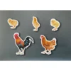 Set familia de gallinas magnética 5 piezas