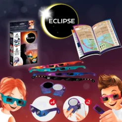 Set gafas adulto y niño eclipse solar