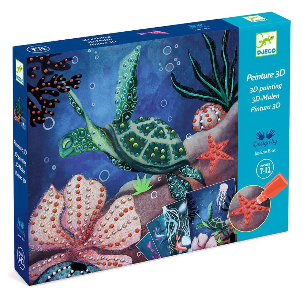 Set láminas pintura 3D mundo submarino