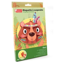 Set maqueta oso 3D para colgar