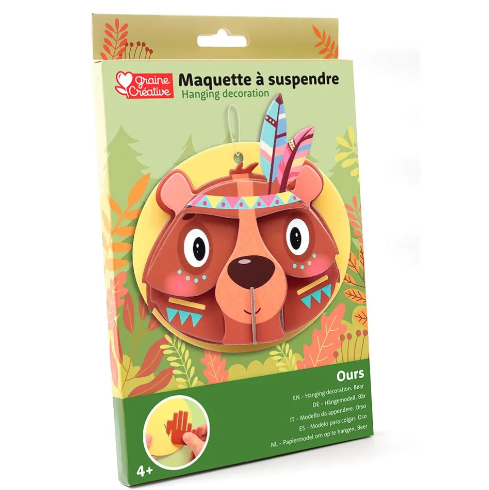 Set maqueta oso 3D para colgar