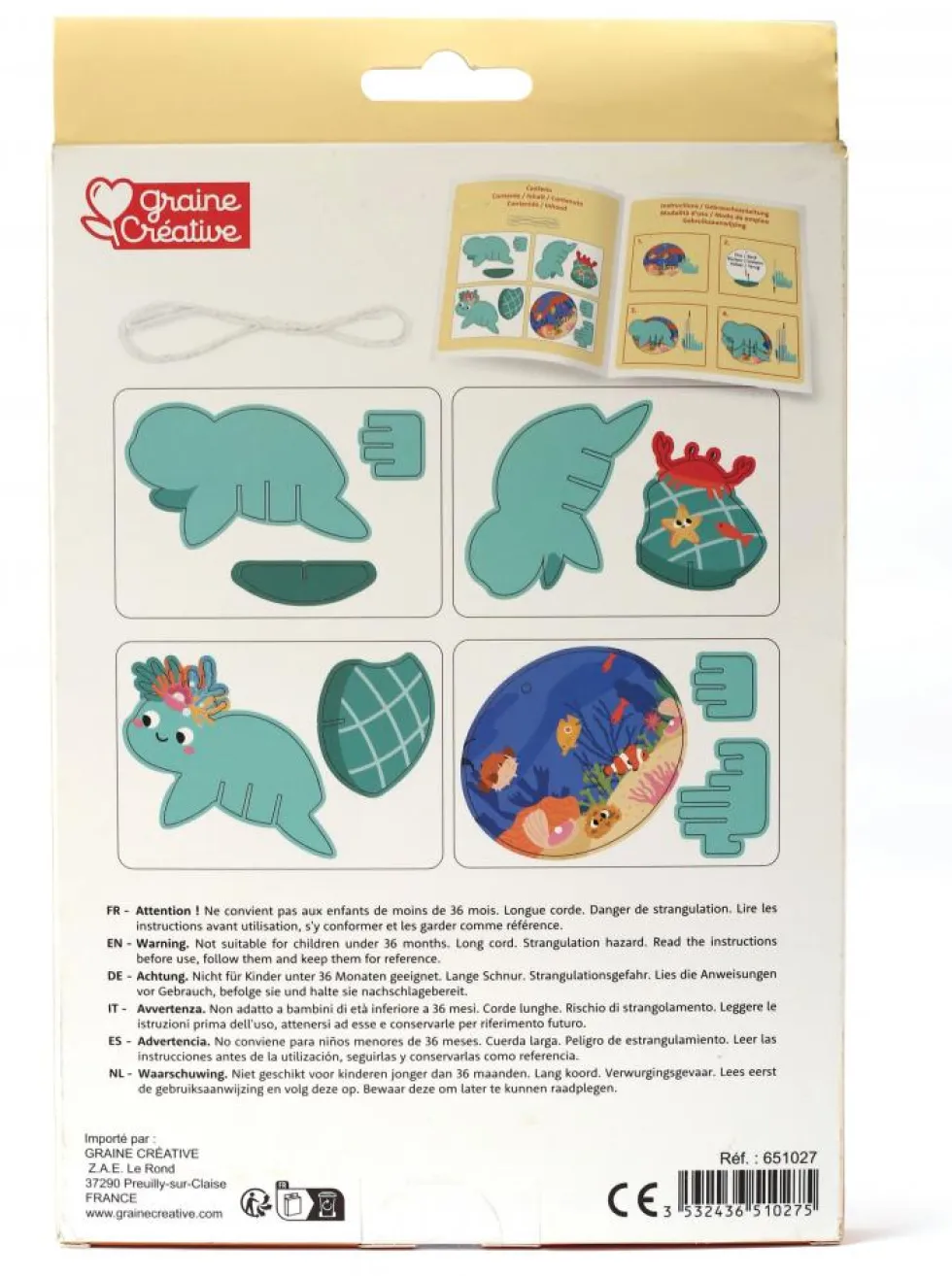 Set maqueta tortuga marina 3D para colgar