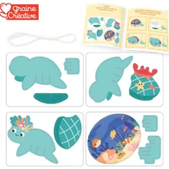 Set maqueta tortuga marina 3D para colgar