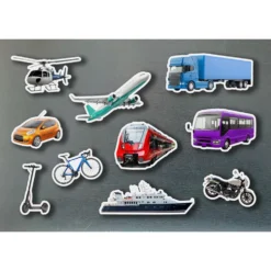 Set medios de transporte magnéticos 10 piezas