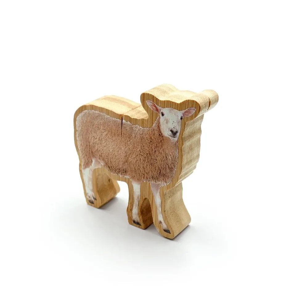Set mitades animales de granja magnéticos 16 piezas