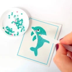 Set mosaico con diamantes adhesivos Delfín