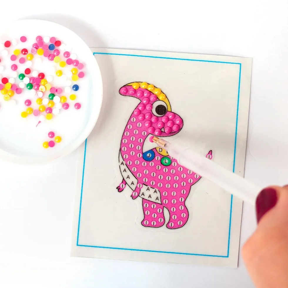 Set mosaico con diamantes adhesivos Dinosaurio