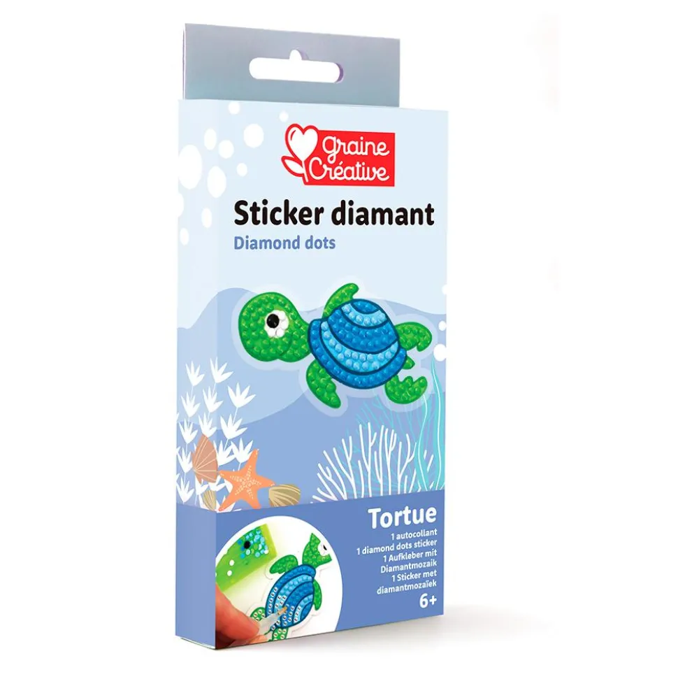 Set mosaico con diamantes adhesivos Tortuga