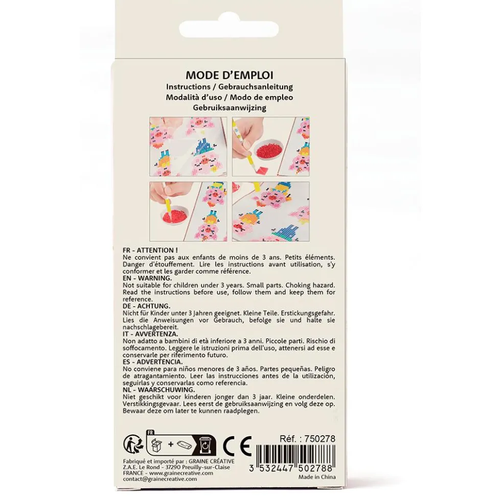 Set mosaico con diamantes adhesivos Erizo