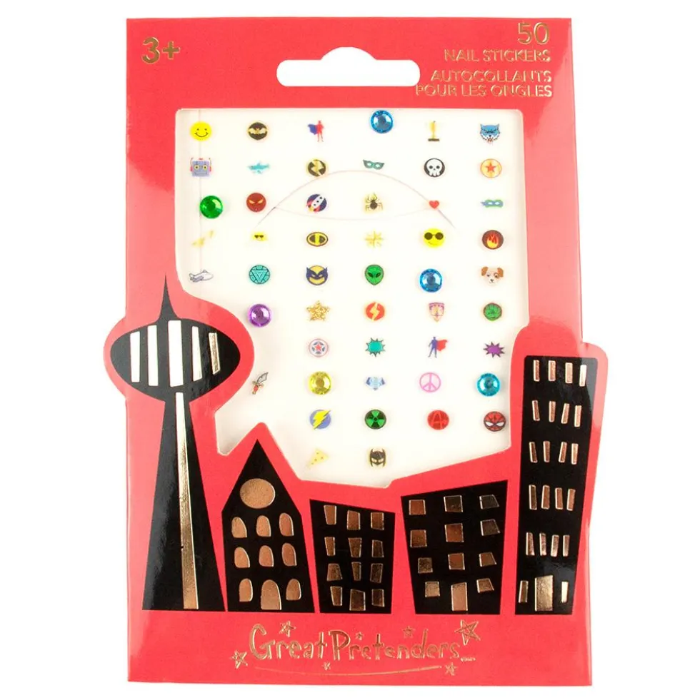 Set nail stickers superhéroes