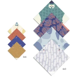 Set origami familia de animales